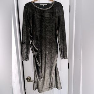 Rachel Roy metallic November gold dress